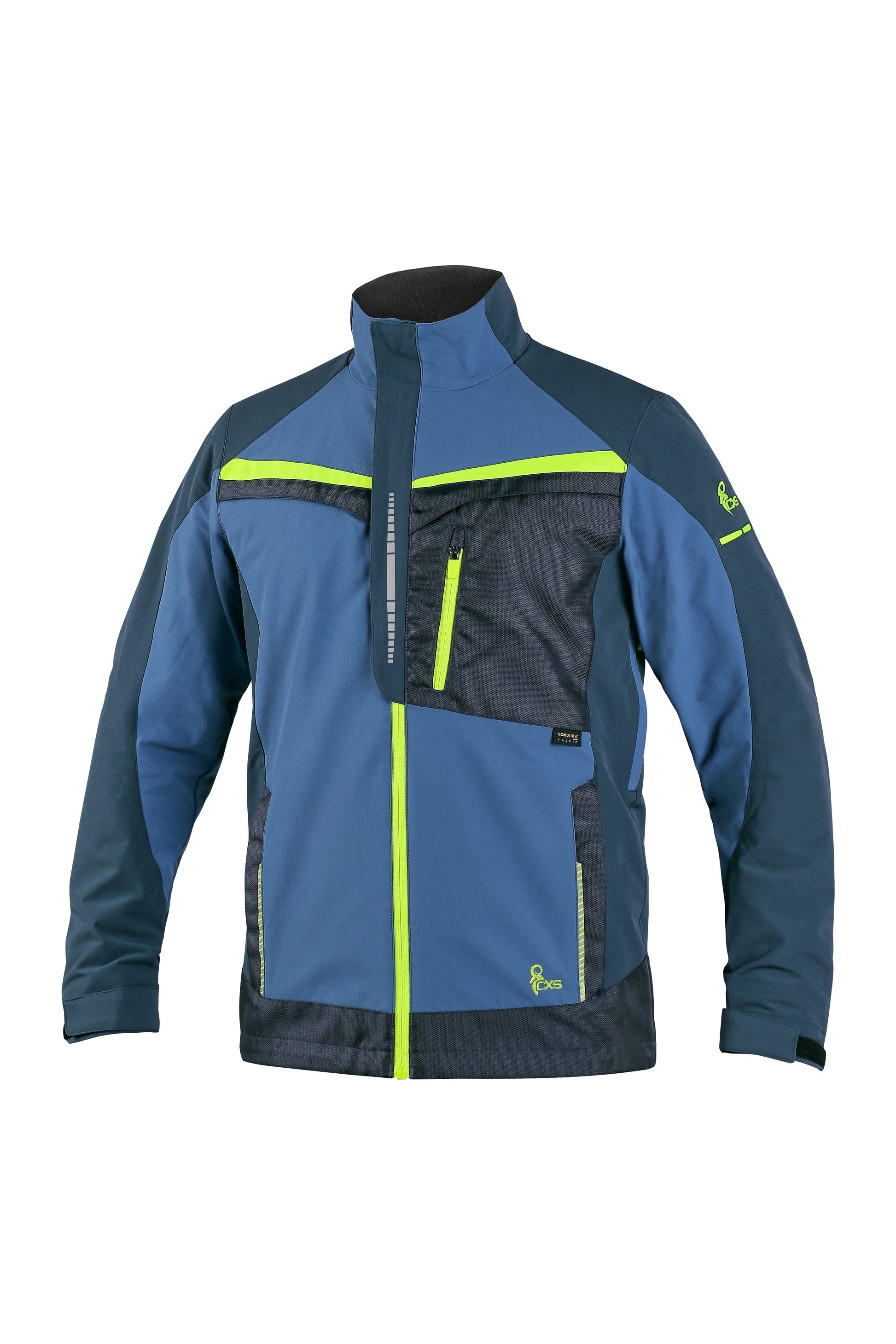 CXS Jacket 30 USA (46 EUR) - S CXS NAOS, MEN’S JACKET, BLUE-BLUE, HV YELLOW ACCESSORIES