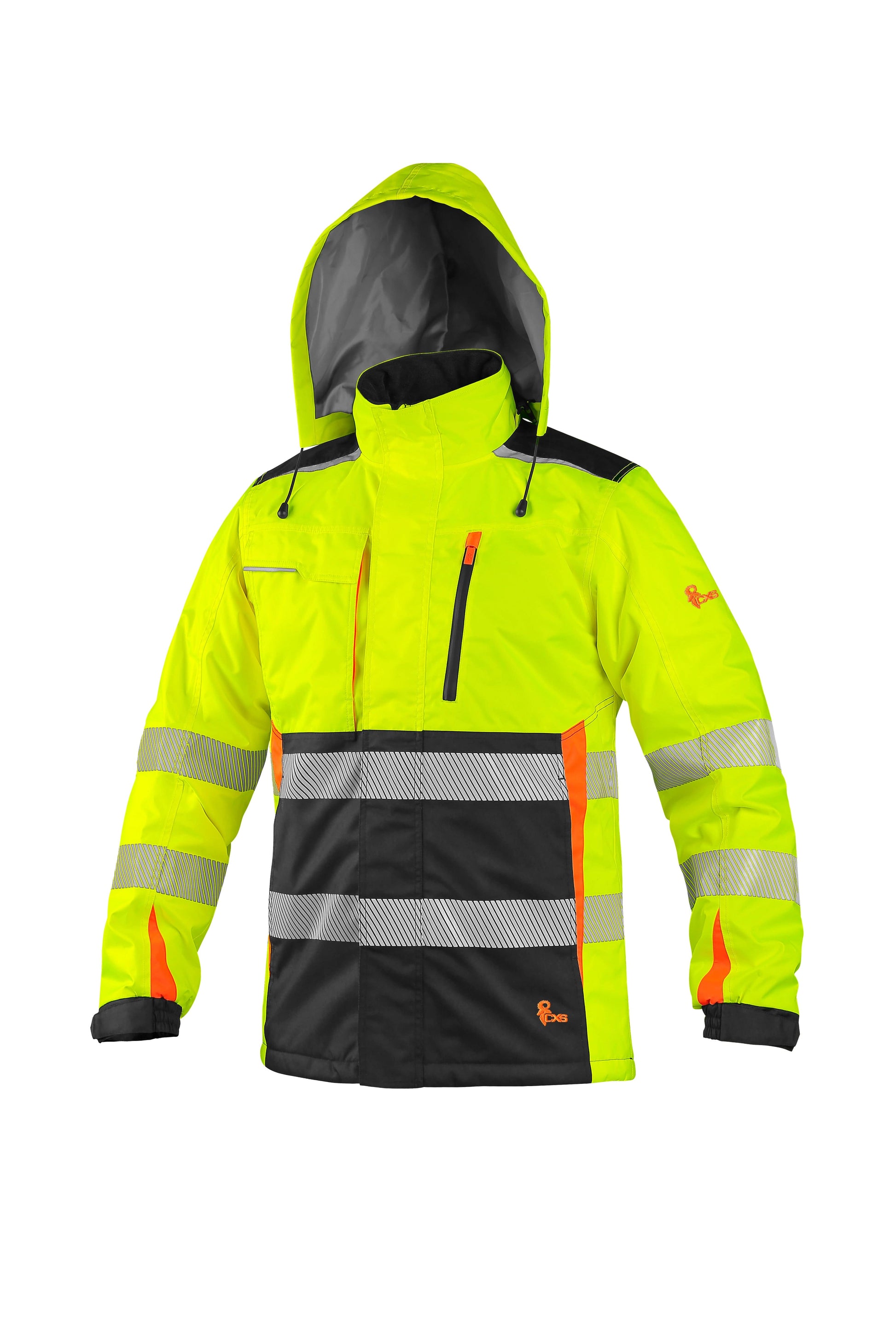 CXS Jacket YELLOW/BLACK HI VIZ / S Jacket CXS BENSON, high visible, paded, yellow-black