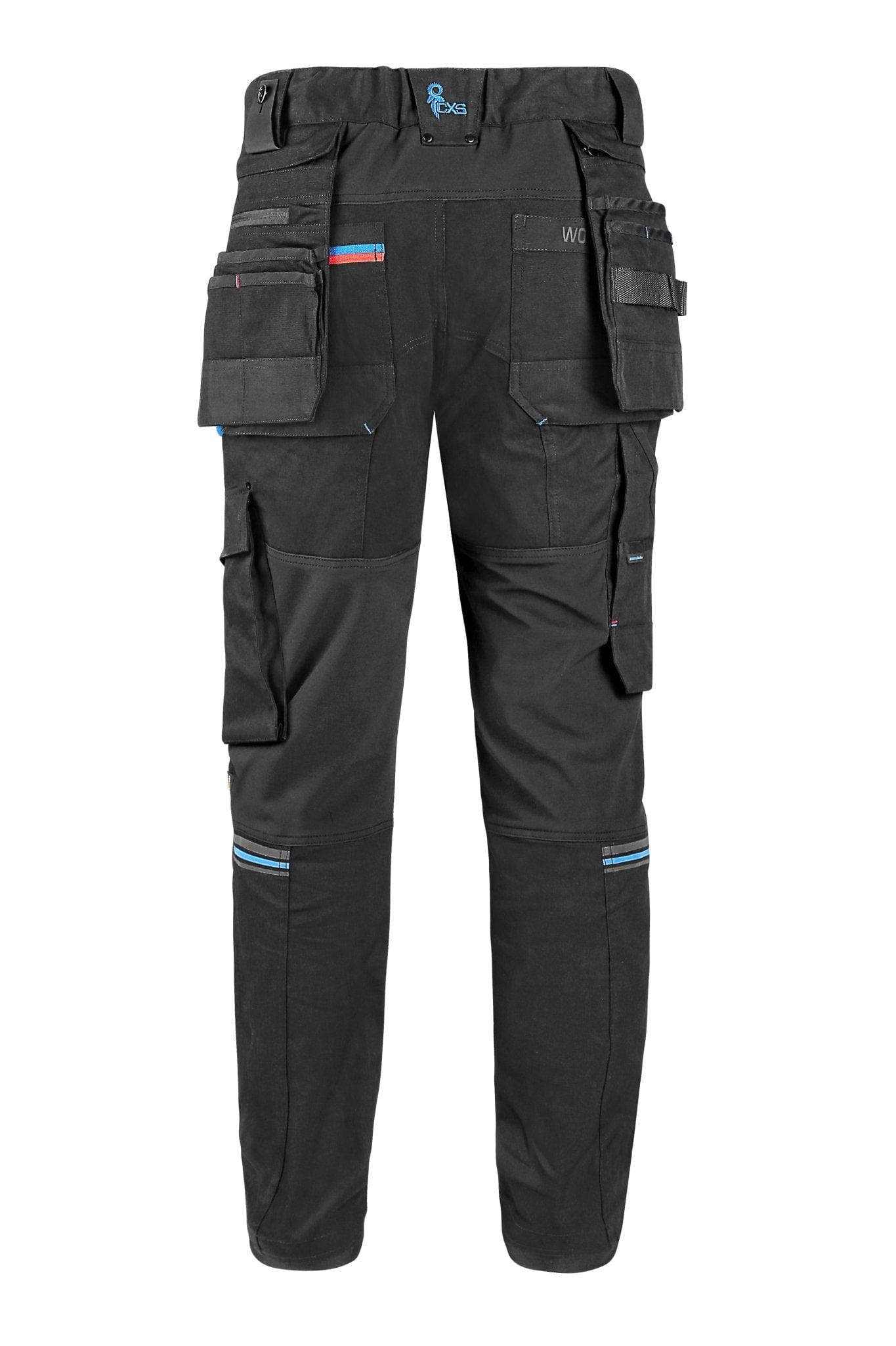 CXS Leonis Men's Work Pants in Blue/Red/Black - Euro Work Wear