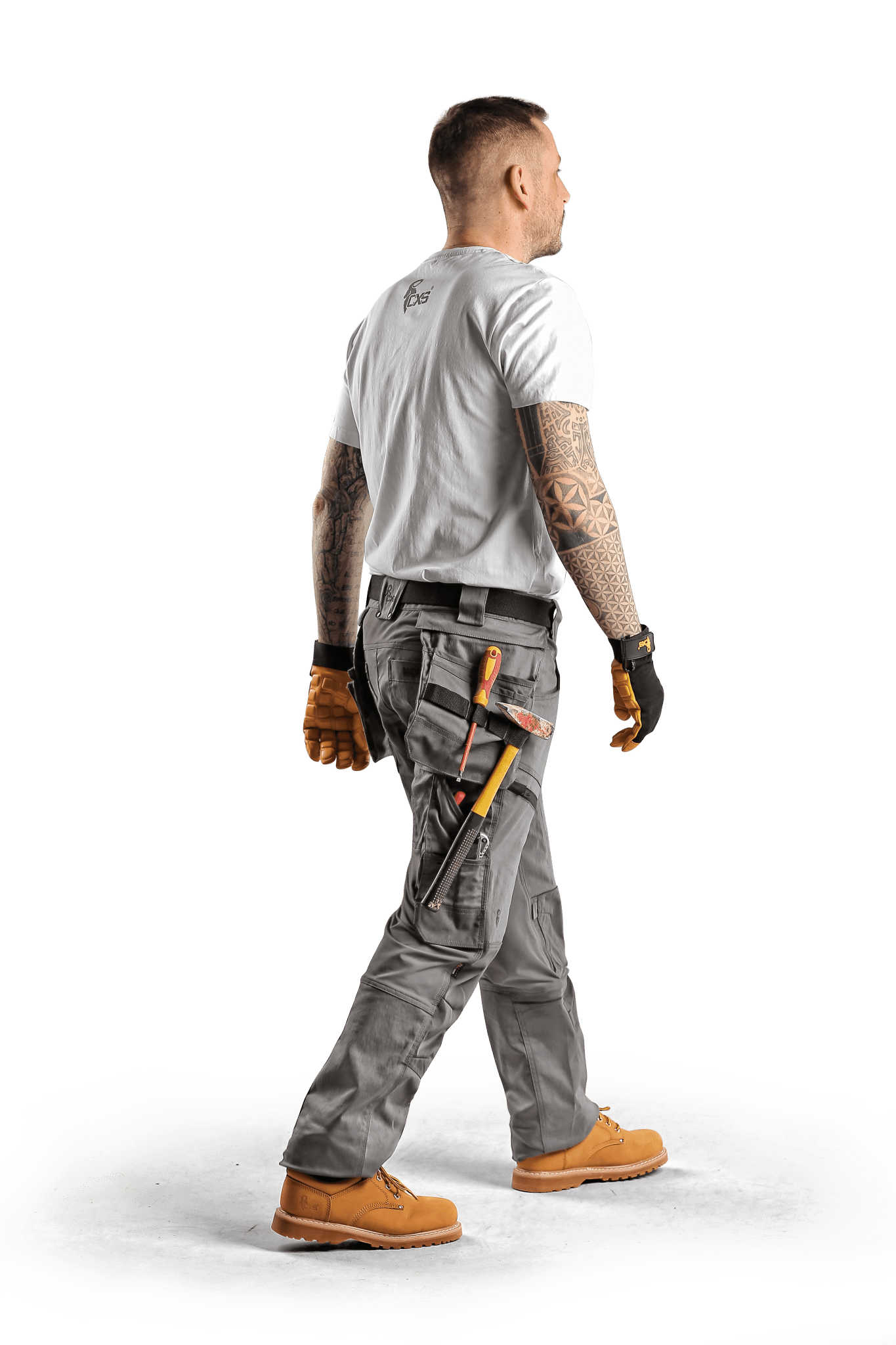 CXS Leonis Men's Work Pants in Gray/Black - Euro Work Wear