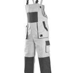 CXS Luxy Robin Men's Overalls in White/Gray - Euro Work Wear