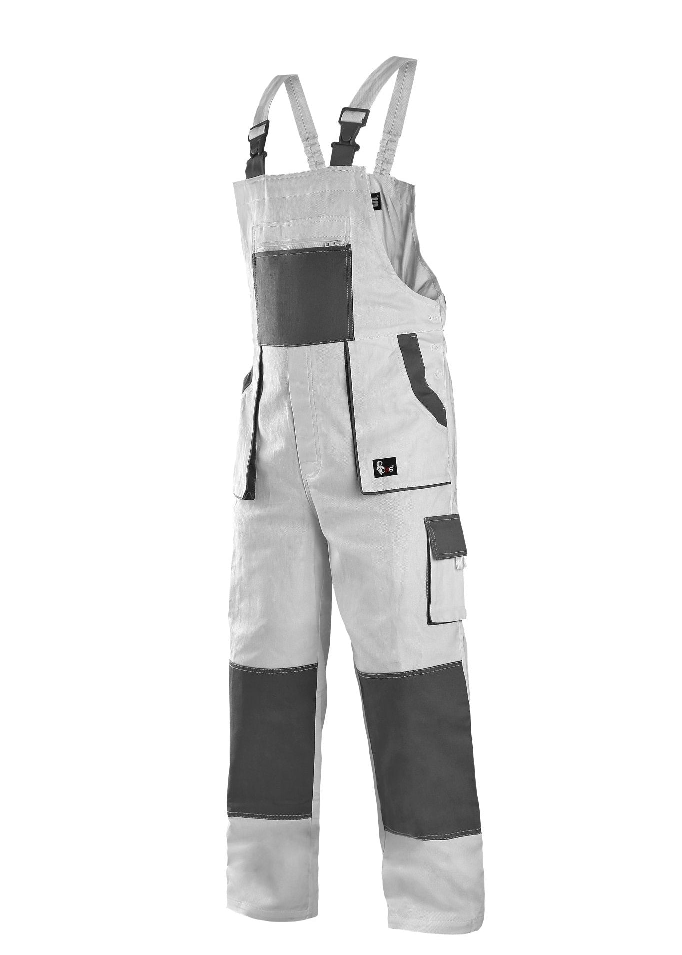 CXS Luxy Robin Men's Overalls in White/Gray - Euro Work Wear