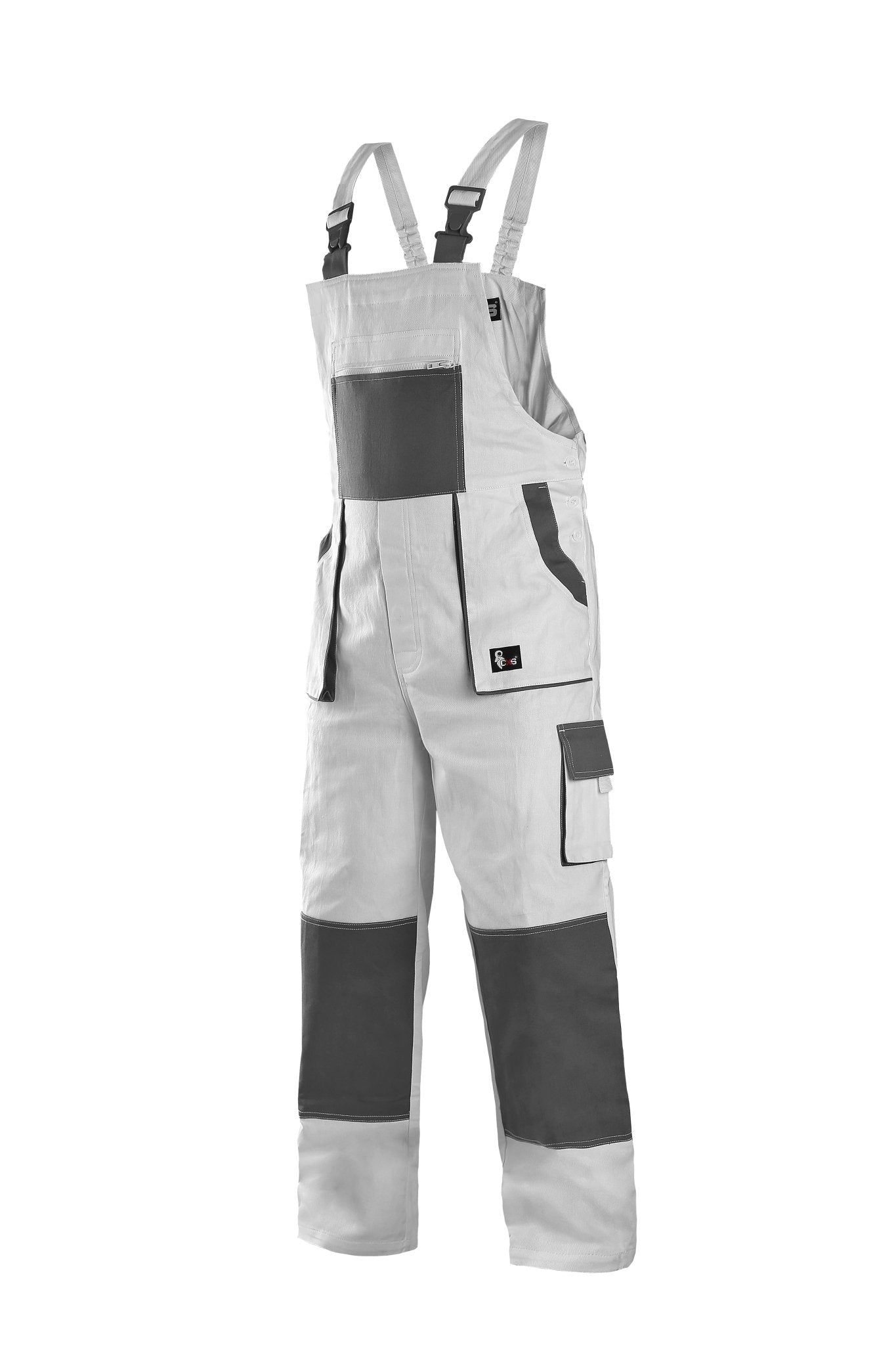 CXS Luxy Robin Men's Overalls in White/Gray - Euro Work Wear