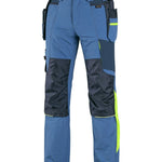 CXS Naos Men's Pants in Blue/Yellow - Euro Work Wear