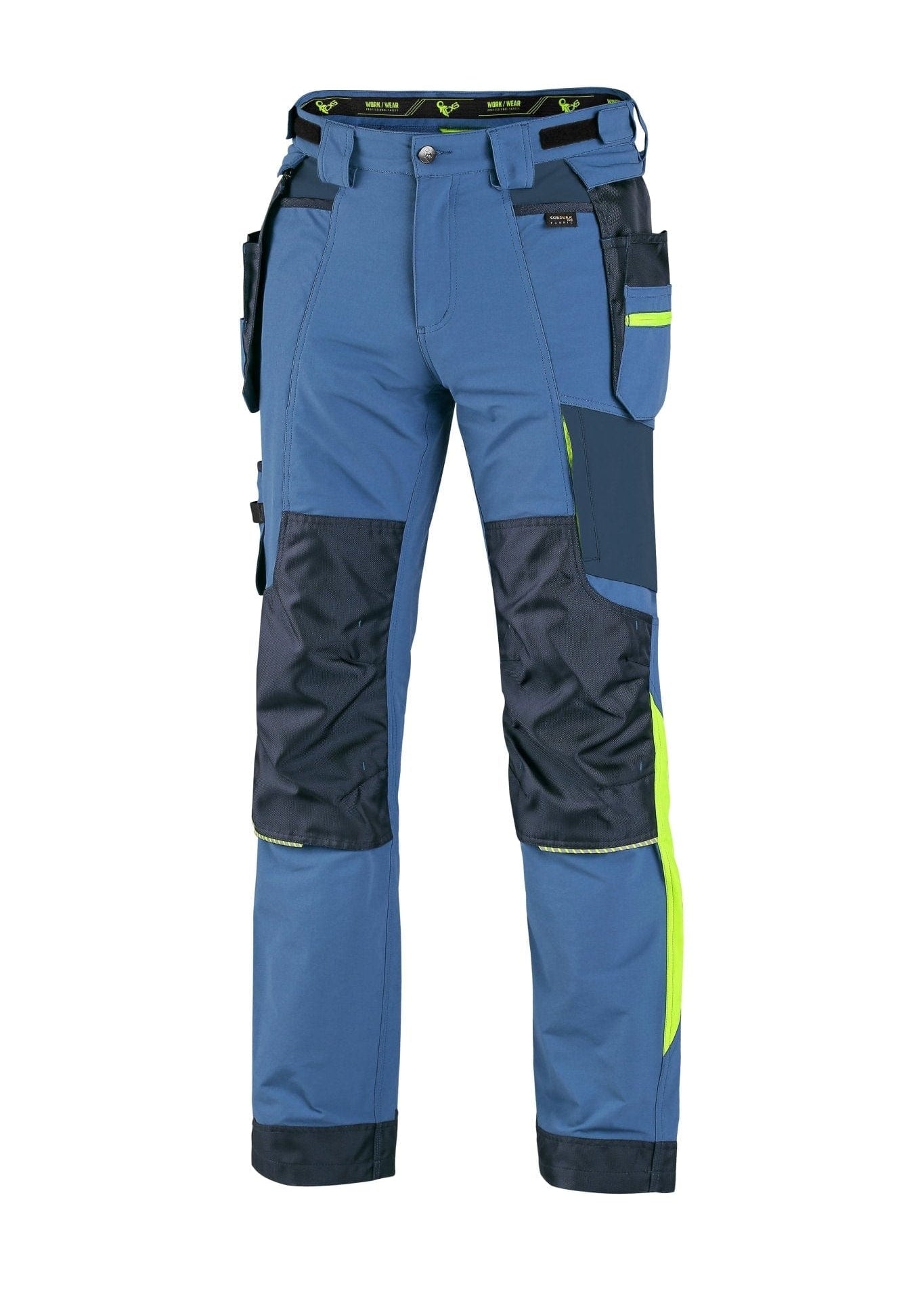 CXS Naos Men's Pants in Blue/Yellow - Euro Work Wear