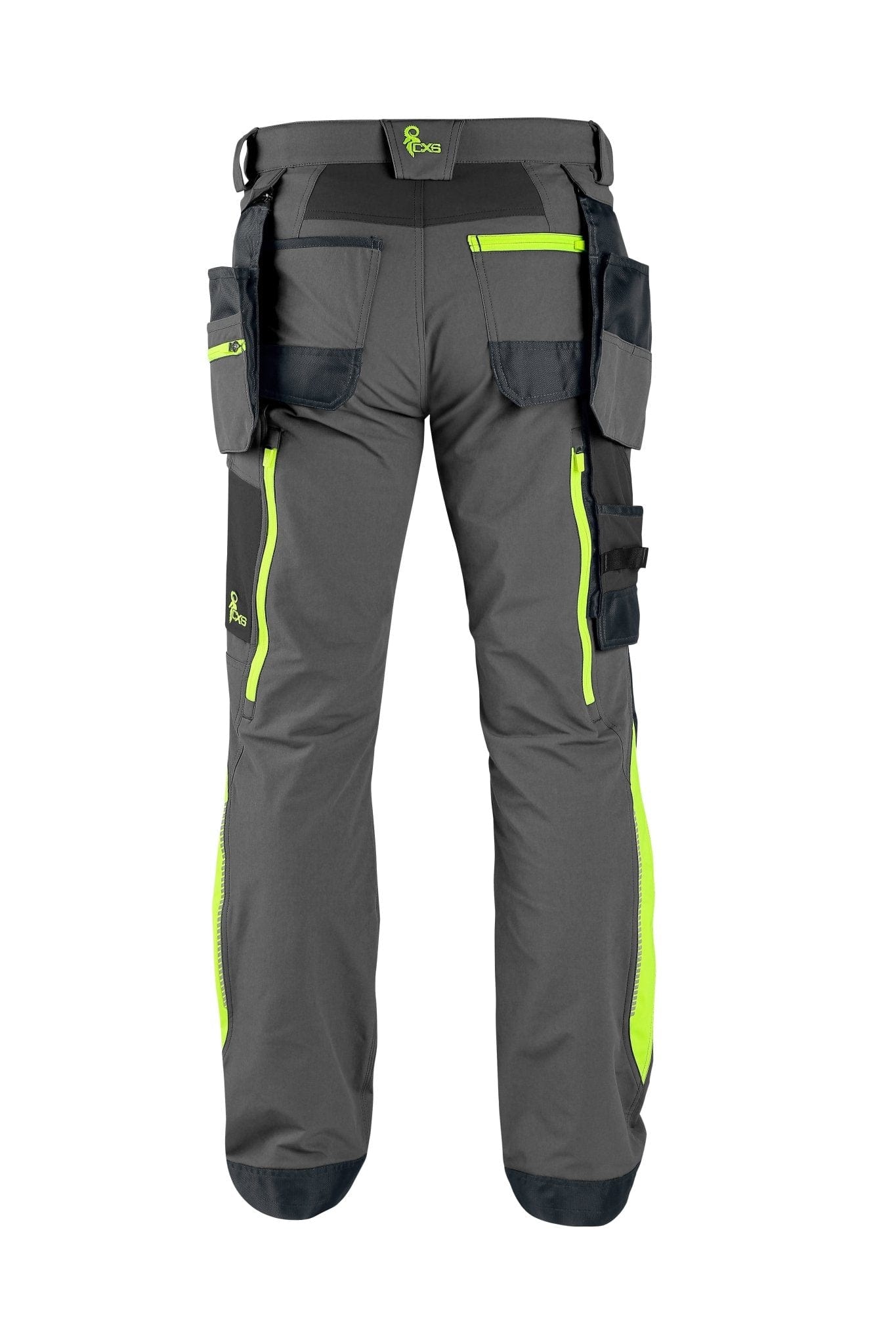 CXS Naos Men's Pants in Gray/Black/Yellow - Euro Work Wear