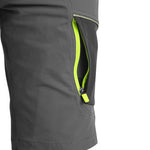 CXS Naos Men's Work Shorts in Gray/Black/Yellow - Euro Work Wear