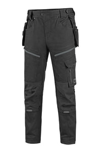 CXS Pants 30/32  USA (46 EUR) CXS LEONIS, MEN'S, WORK PANTS, BLACK WITH GREY ACCESSORIES