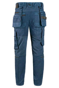 CXS Pants 30/32  USA (46 EUR) CXS LEONIS, MEN'S, WORK PANTS, BLUE WITH BLACK ACCESSORIES