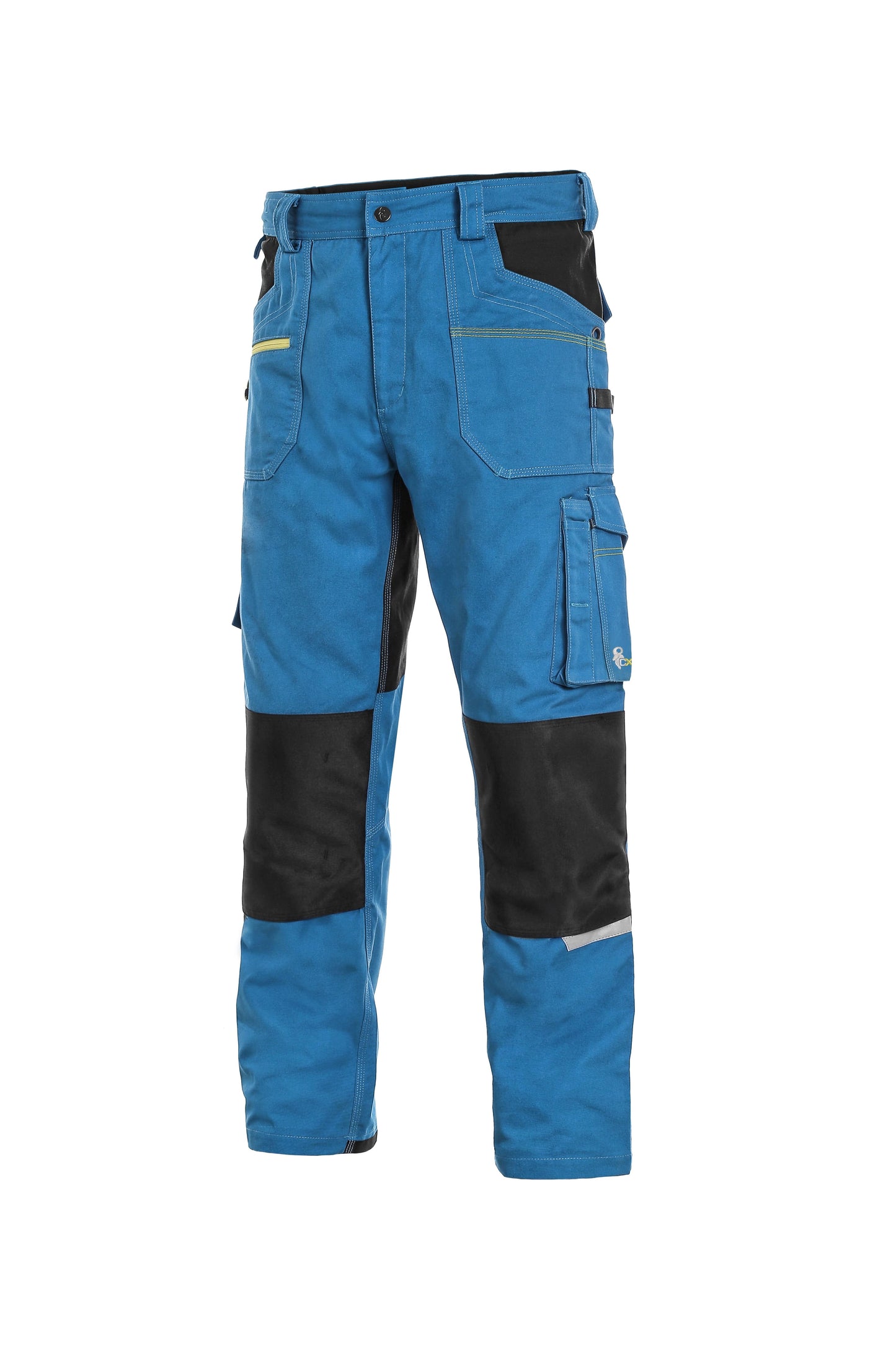 CXS Pants 30/32  USA (46 EUR) CXS STRETCH, BRIGHT BLUE-BLACK, MEN´S WORK PANTS