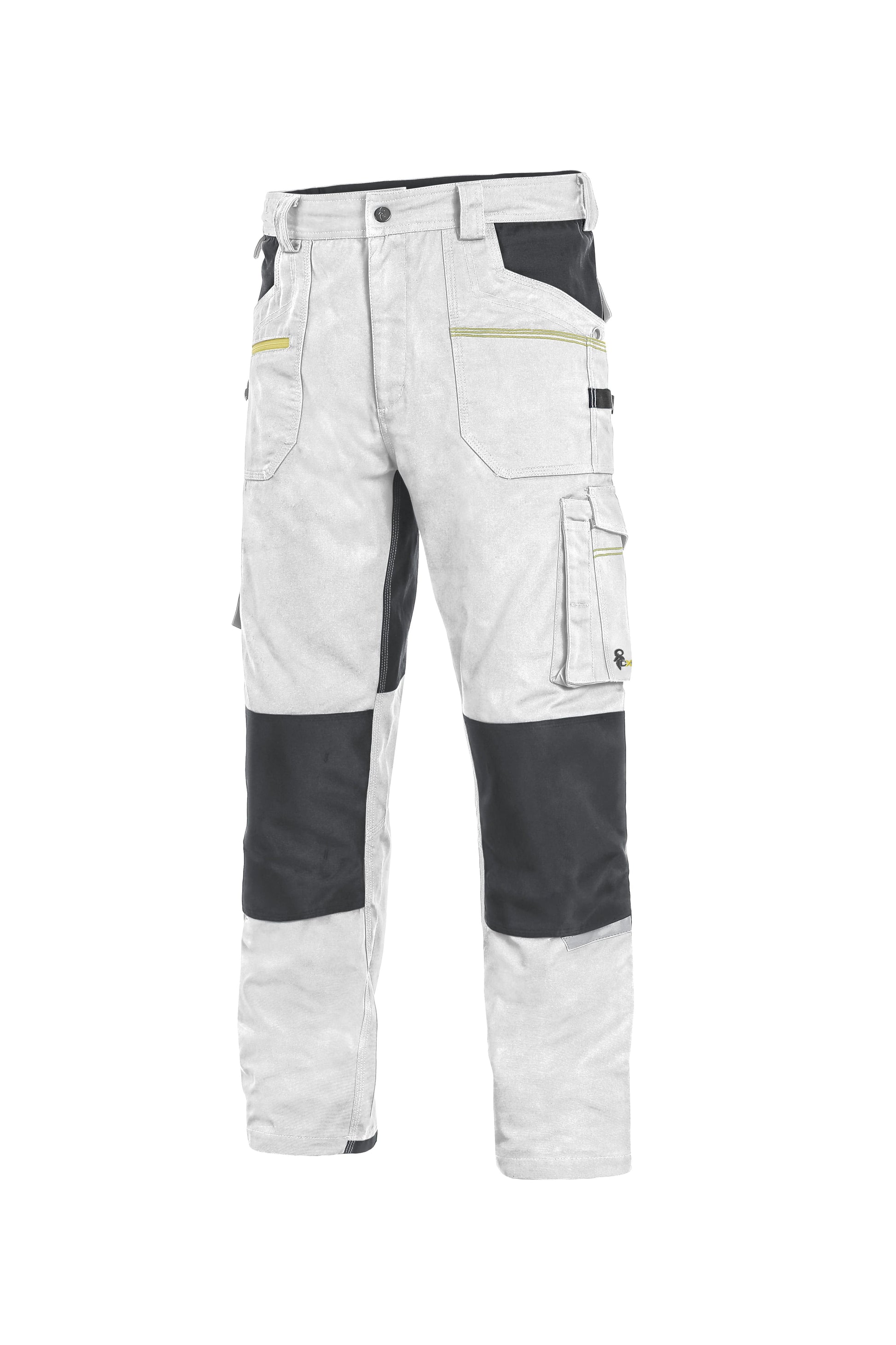 CXS Pants 30/32  USA (46 EUR) CXS STRETCH, BRIGHT WHITE-BLACK, MEN´S WORK PANTS