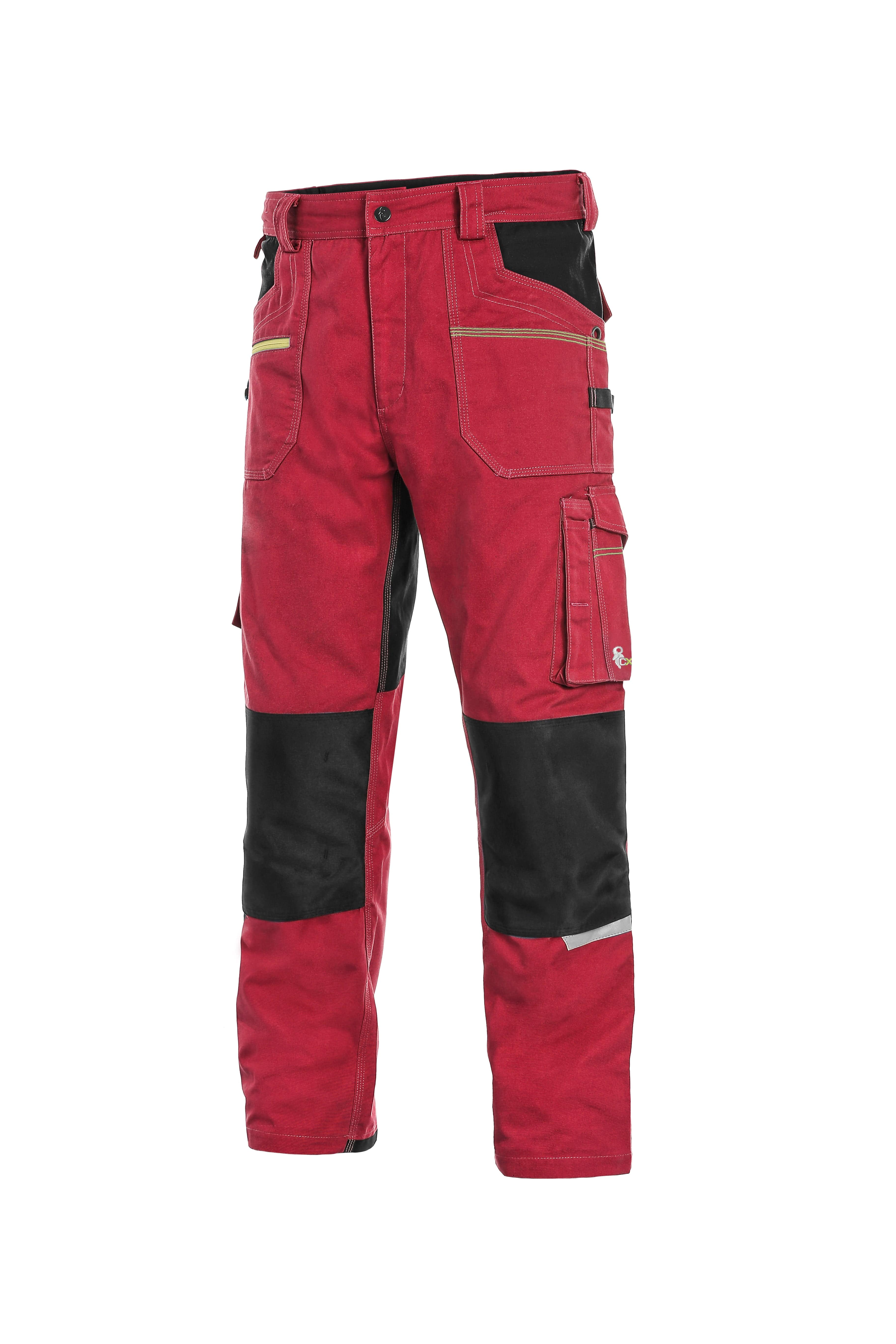 CXS Pants 30/32  USA (46 EUR) CXS STRETCH, MEN´S, WORK PANTS, RED-BLACK