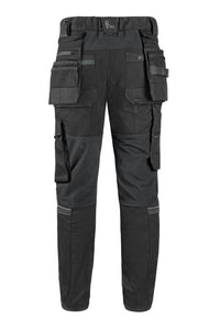 CXS Pants CXS LEONIS, MEN'S, WORK PANTS, BLACK WITH GREY ACCESSORIES