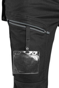 CXS Pants CXS LEONIS, MEN'S, WORK PANTS, BLACK WITH GREY ACCESSORIES