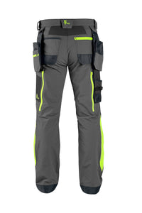 CXS Pants CXS NAOS MEN’S PANTS , GREY-BLACK, HV YELLOW ACCESSORIES