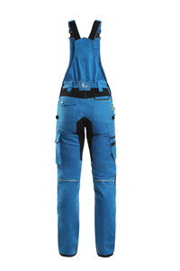 CXS Pants CXS STRETCH, BRIGHT BLUE-BLACK, WOMEN ́S WORKING PANTS WITH BIB