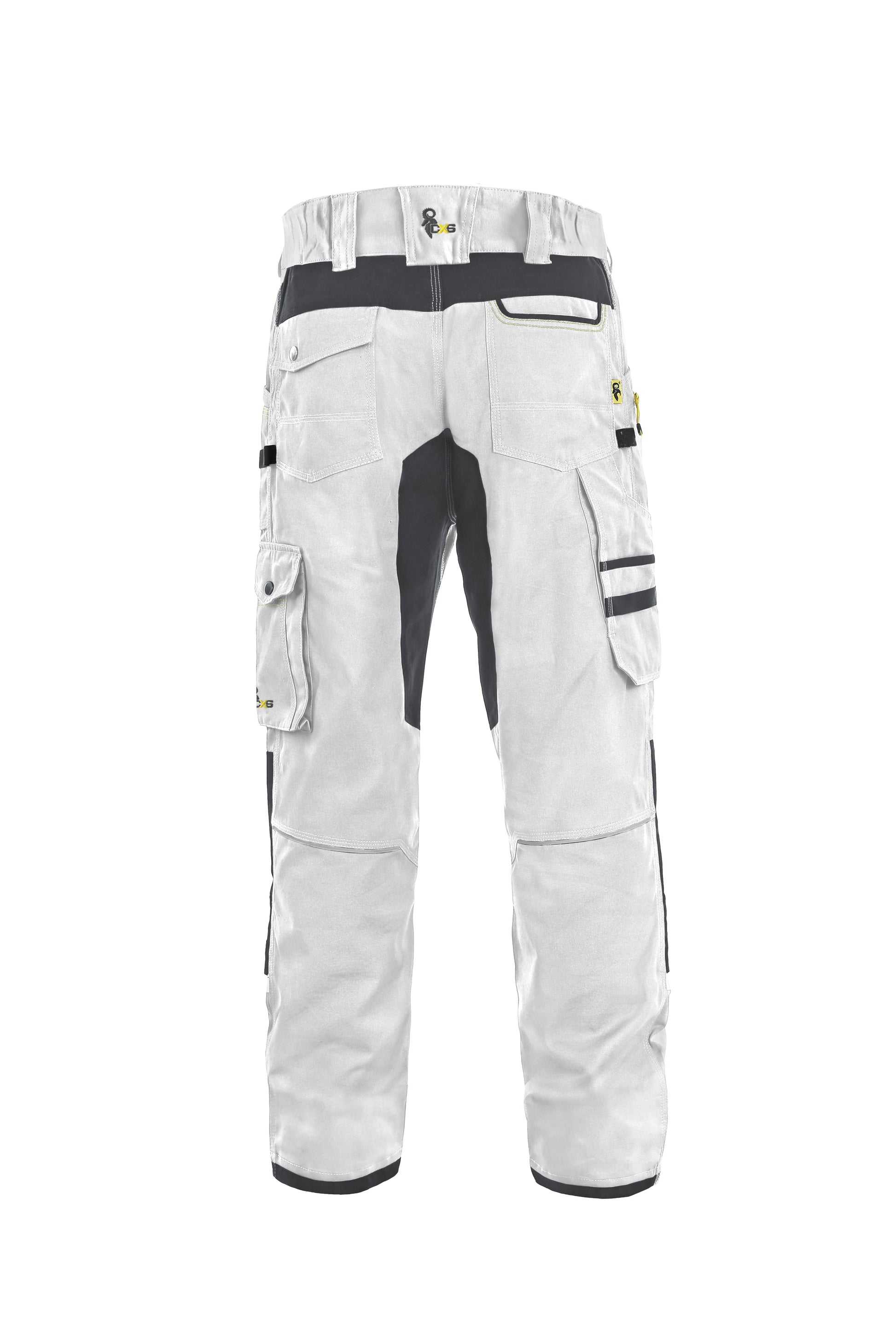 CXS Pants CXS STRETCH, BRIGHT WHITE-BLACK, MEN´S WORK PANTS