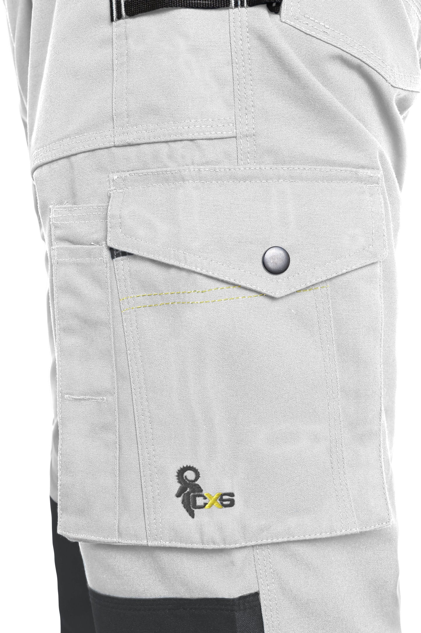 CXS Pants CXS STRETCH, BRIGHT WHITE-BLACK, MEN´S WORK PANTS