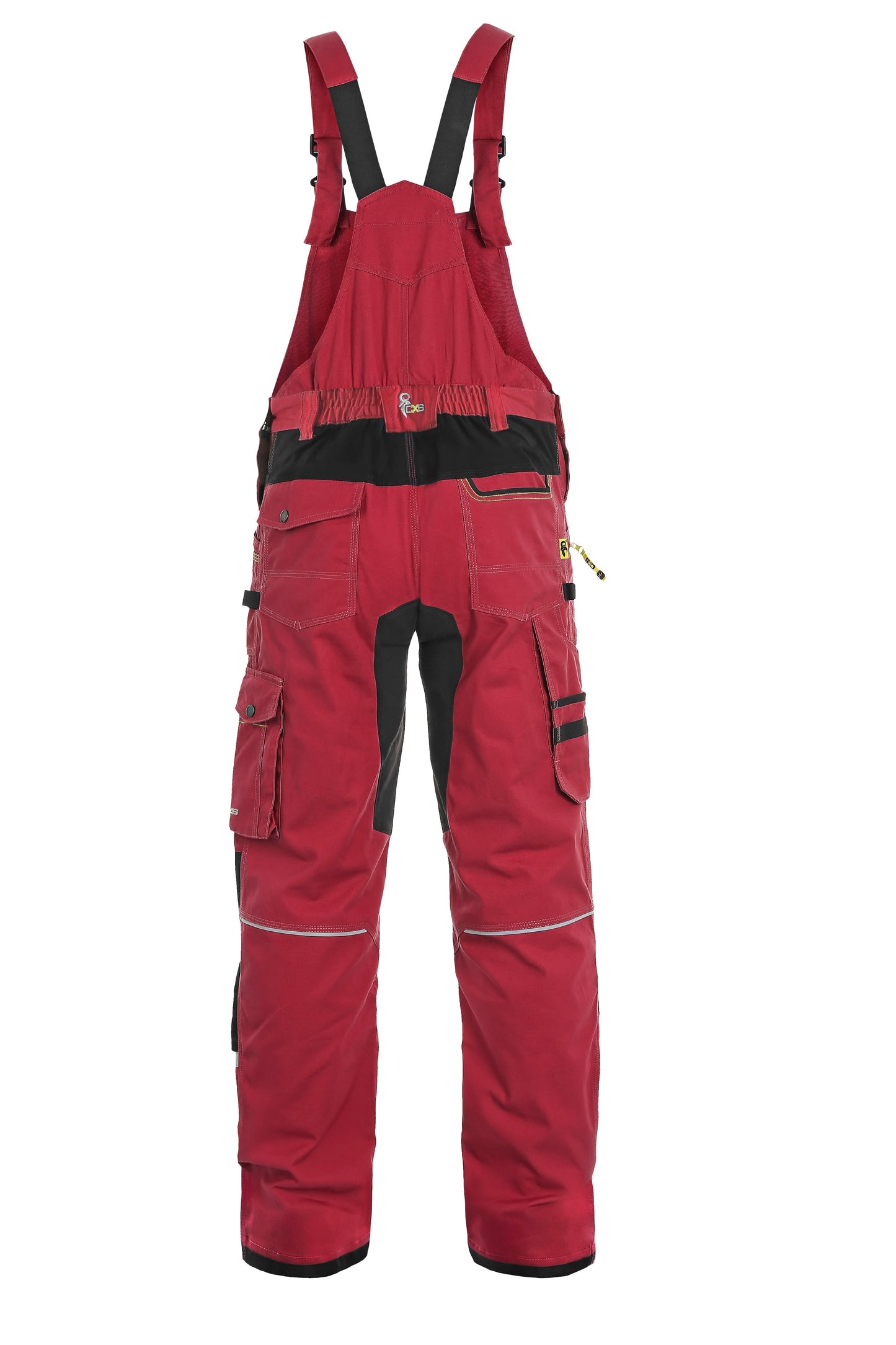 CXS Pants CXS STRETCH, RED-BLACK, MEN ́S WORK PANTS WITH BIB