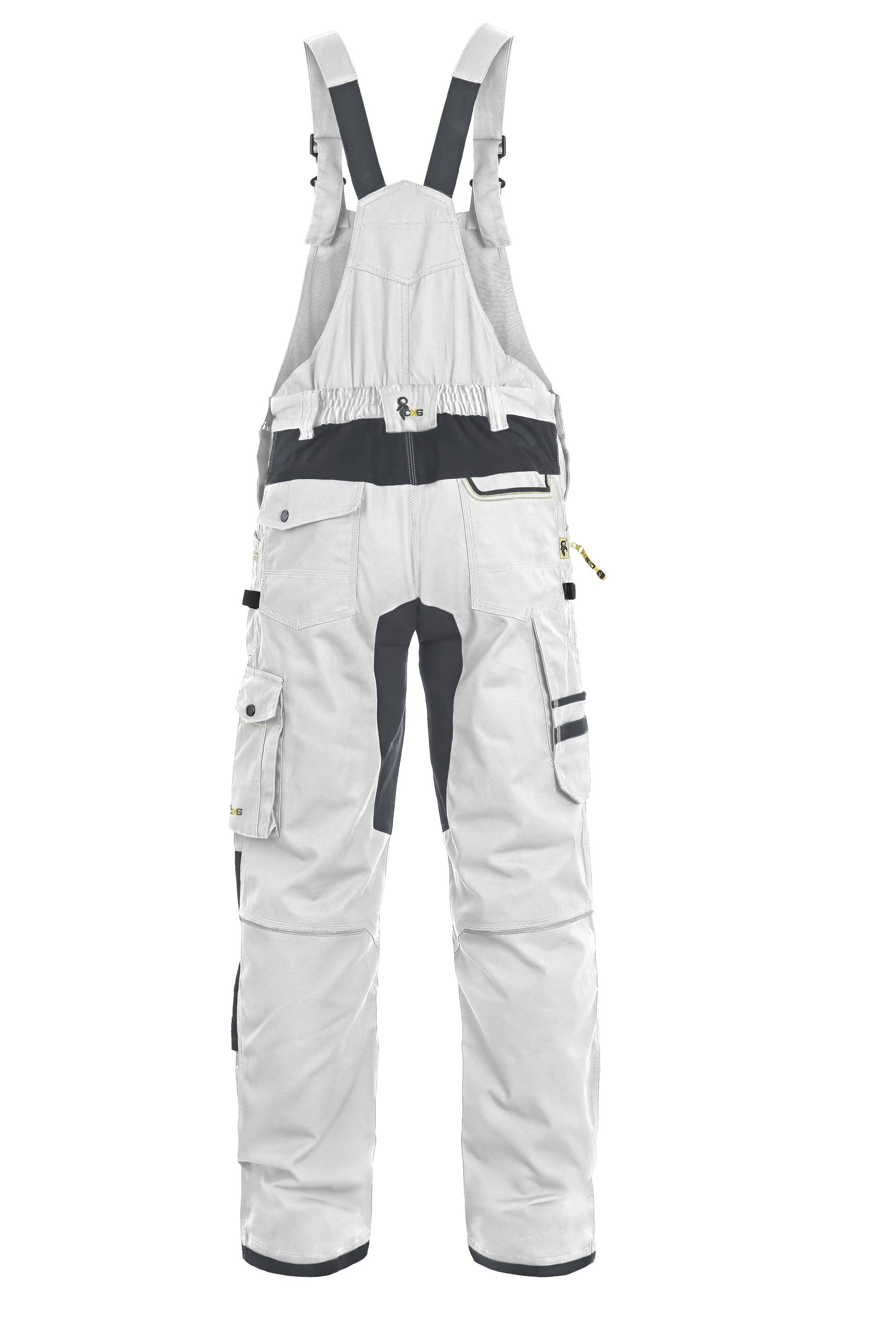 CXS Pants CXS STRETCH, WHITE-BLACK, MEN ́S WORK PANTS WITH BIB