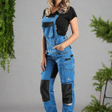 CXS Pants CXS Stretch Women's Overalls in Blue/Black