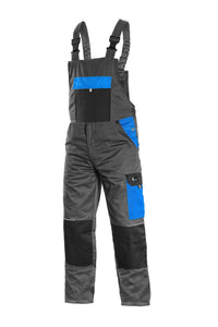 CXS Pants GREY/BLUE / 30/32  USA (46 EUR) Bibpants CXS PHOENIX CRONOS, men´s