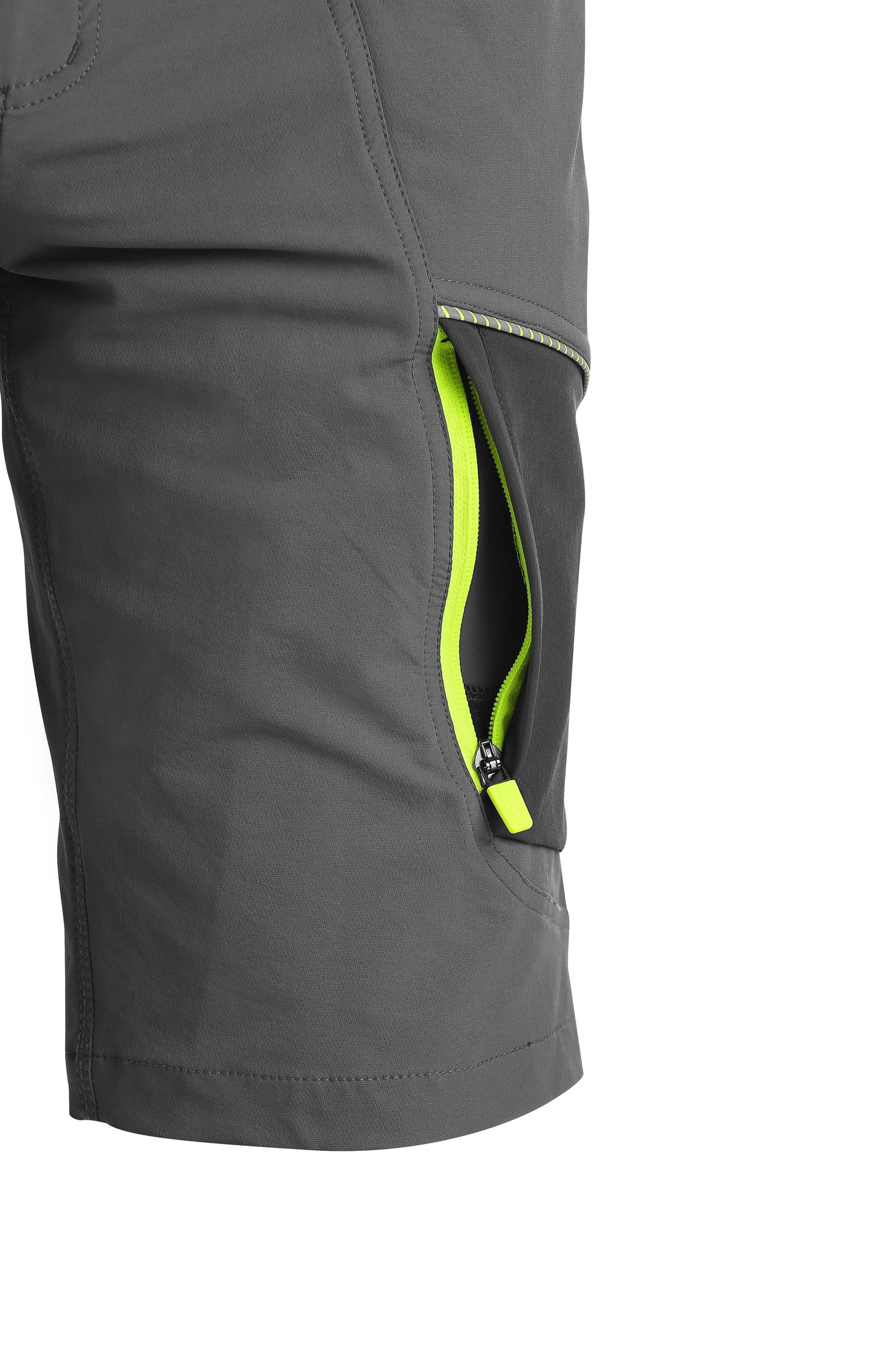 CXS Shorts Working shorts CXS NAOS men’s, grey-black, HV yellow accessories