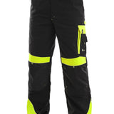 CXS Sirius Brighton Men's Winter Pants in Black/Yellow - Euro Work Wear