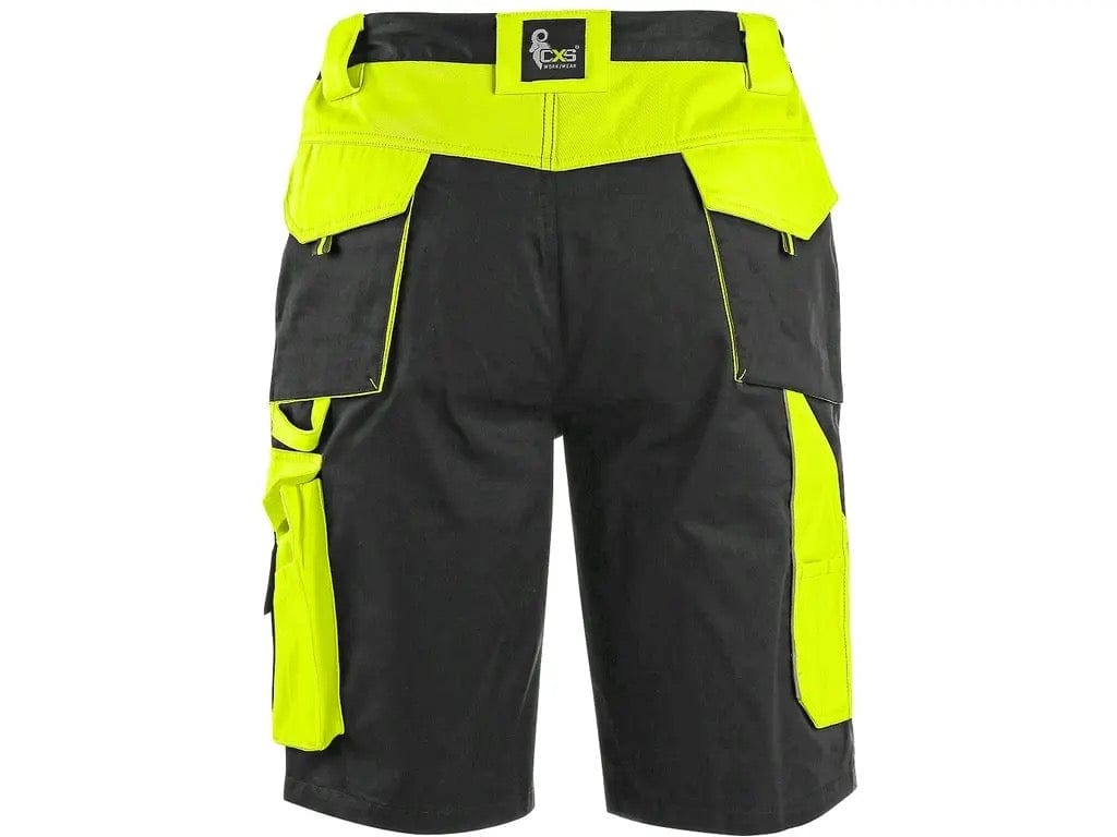 CXS Sirius Brighton Men's Work Shorts in Black/Yellow - Euro Work Wear