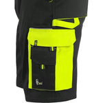 CXS Sirius Brighton Men's Work Shorts in Black/Yellow - Euro Work Wear