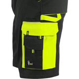 CXS Sirius Brighton Men's Work Shorts in Black/Yellow - Euro Work Wear