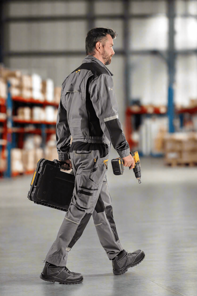 CXS Stretch Men's Coveralls in Gray/Black - Euro Work Wear