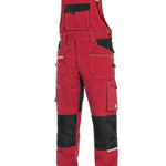 CXS Stretch Men's Overalls in Red/Black - Euro Work Wear