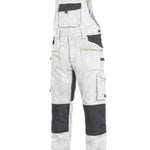 CXS Stretch Men's Overalls in White/Black - Euro Work Wear