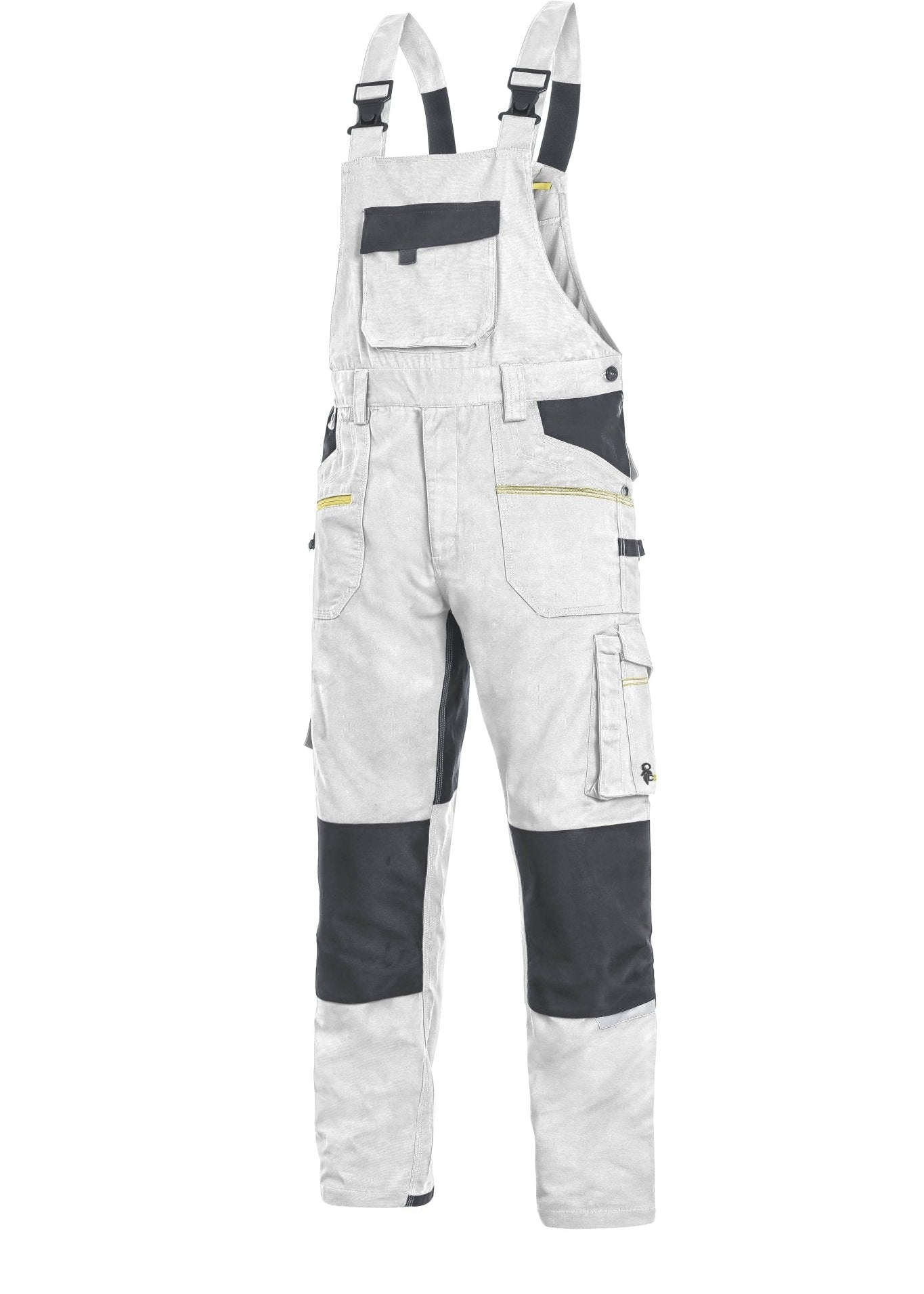 CXS Stretch Men's Overalls in White/Black - Euro Work Wear