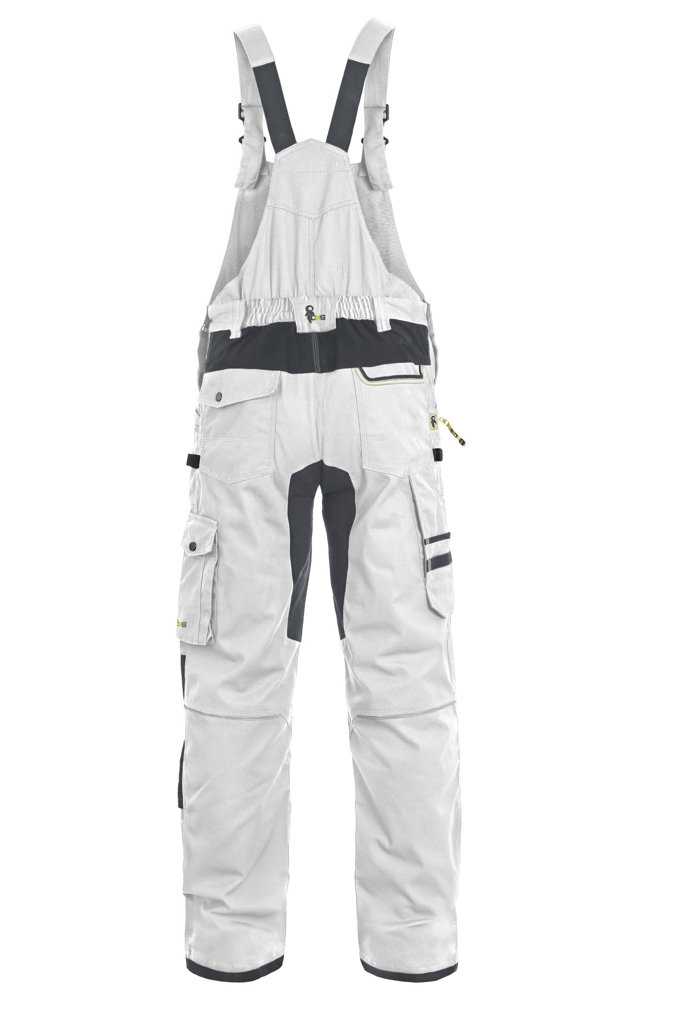 CXS Stretch Men's Overalls in White/Black - Euro Work Wear