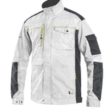 CXS Stretch Men's Work Jacket in White/Gray - Euro Work Wear