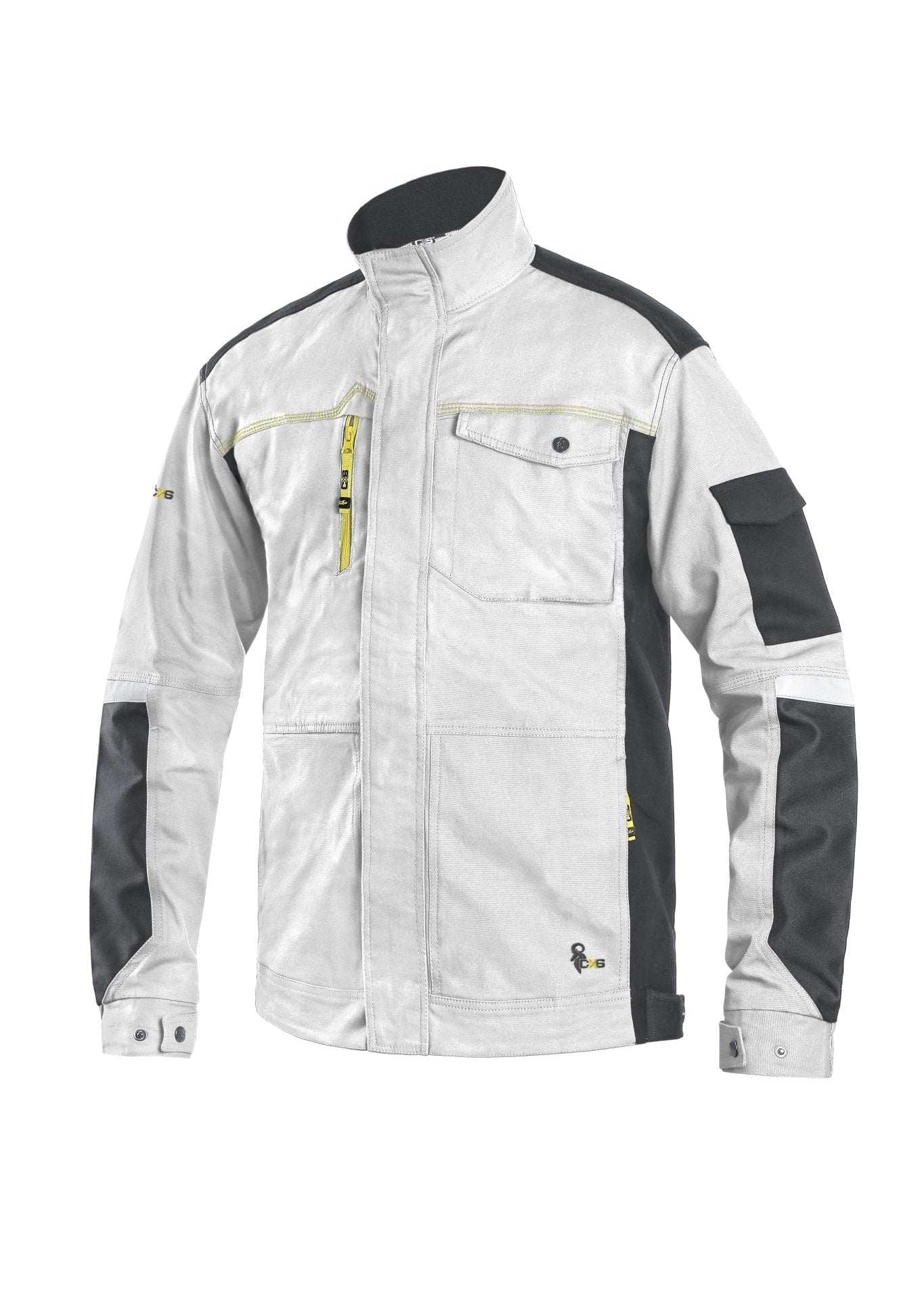 CXS Stretch Men's Work Jacket in White/Gray - Euro Work Wear